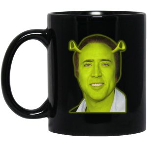 Shrek And Nicolas Cage Face Mugs