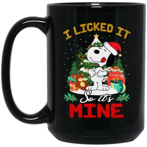 Snoopy I Licked It So It’s Mine Christmas Mugs