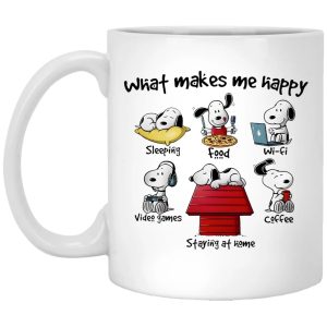 Snoopy What Makes Me Happy Mug