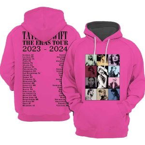 Taylor The Eras Tour 2023-2024 Pink Hot Hoodie