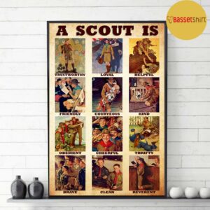 A Scout law poster canvas