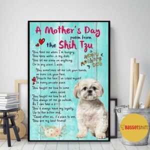 A mother’s day poem from the shih tzu poster canvas