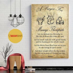 A prayer for massage therapists poster canvas