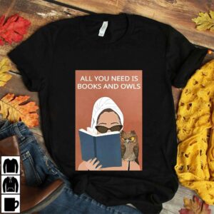 All you need is books and owls vintage poster