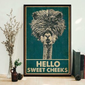 Alpaca hello sweet cheek poster