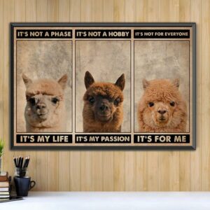 Alpaca it’s not a phase it’s not a hobby horizontal canvas