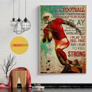 American Football I play poster canvas