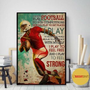 American Football I play poster canvas