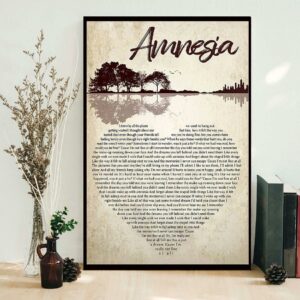 Amnesia lyrics vertical poster 1