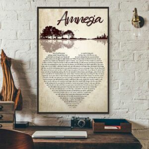 Amnesia lyrics vertical poster 3