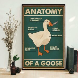 Anatomy of a goose vintage poster