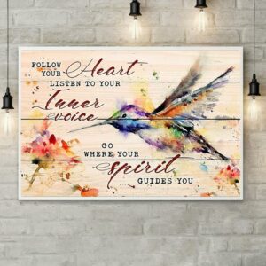 And follow your heart watercolor canvas 1