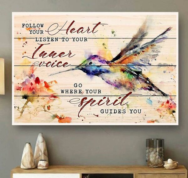 And follow your heart watercolor canvas