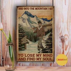 And into the mountain skiing vertical poster 3