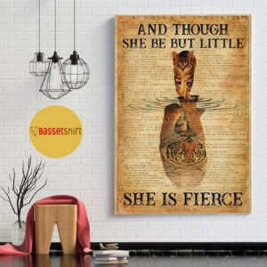 And though she be but little cat tiger poster