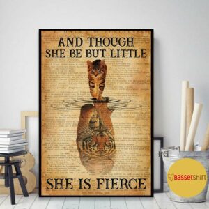 And though she be but little cat tiger poster