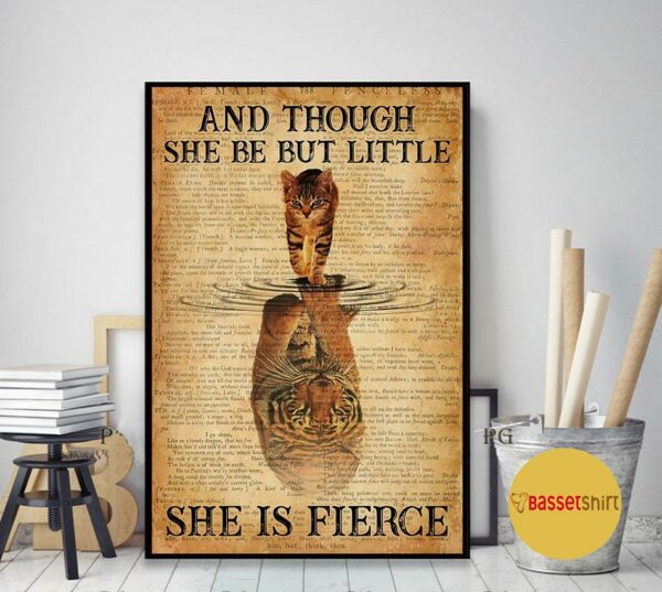 And though she be but little cat tiger poster