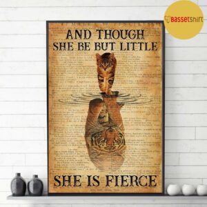 And though she be but little cat tiger poster 3