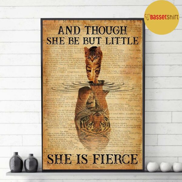 And though she be but little cat tiger poster