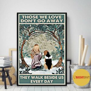 Angel Beagle those we love don’t go away they walk beside us poster