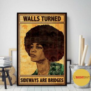 Angela Davis print canvas walls turned sideways are bridges 2