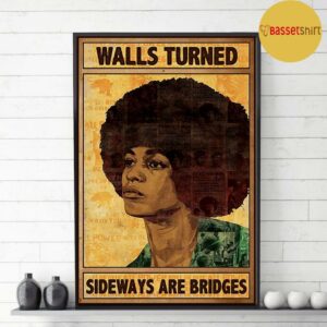 Angela Davis print canvas walls turned sideways are bridges 3