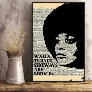 Angela Davis walls turned sideways are bridges poster 2