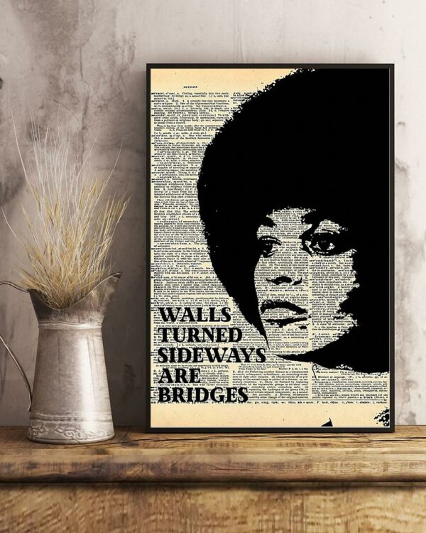 Angela Davis walls turned sideways are bridges poster