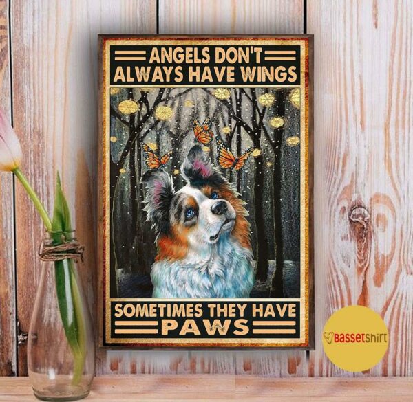 Angels don’t always have wings sometimes they have paws vertical poster