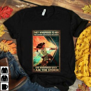 Archery girl she whispered back I am the storm vintage canvas