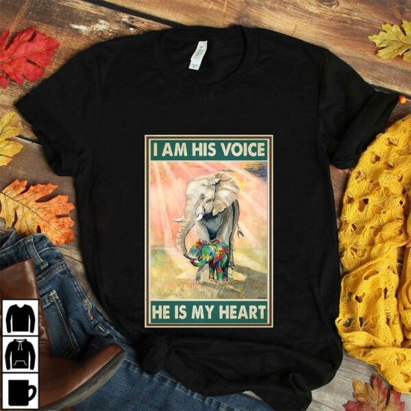 Autism elephants I’m his voice he is my heart poster