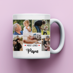 Best Gift For Papa, Custom Mug Printing, Papa Coffee Mug, Papa Christmas Gift, Most Loved Papa Mug