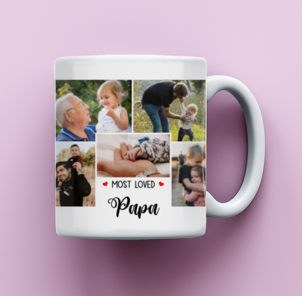 Best Gift For Papa, Custom Mug Printing, Papa Coffee Mug, Papa Christmas Gift, Most Loved Papa Mug