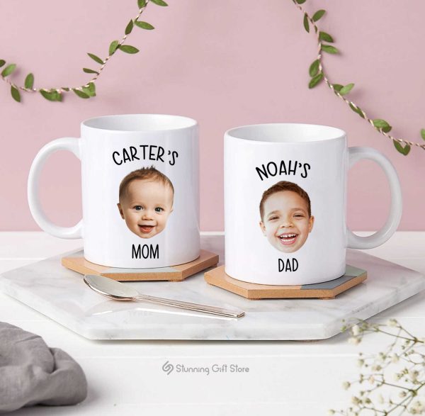 Custom Baby Face Mug, New Dad Birthday Gift, Dad Coffee Mug, Funny Dad Mug, Fathers Day Mug Gift