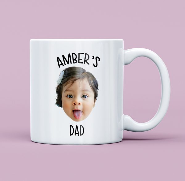 Custom Baby Face Mug, New Dad Birthday Gift, Dad Coffee Mug, Funny Dad Mug, Fathers Day Mug Gift