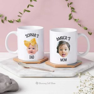 Custom Baby Photo Mug, New Mom Birthday Gift, Mug For New Mom, Personalized Baby Face Mug, Mug Gift For Mom