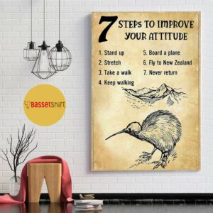 �ways to improve your attitude New Zealand poster canvas