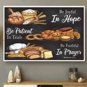 Baking be joyful in hope horizontal canvas