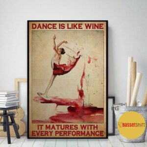 Ballet dance is like wine it matures with every performance poster canvas