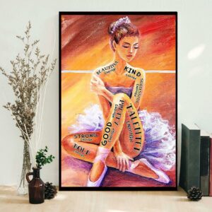 Ballet girl I am enough woman loved ballet poster