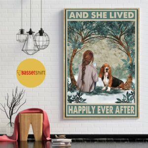 Basset Hound and she lived happily ever after poster