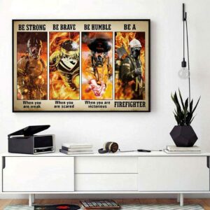 Be a firefighter horizontal canvas