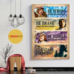 Be strong when you are weak flight attendant print canvas 1