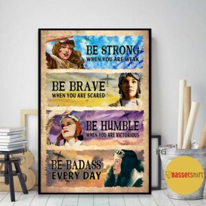 Be strong when you are weak flight attendant print canvas 2