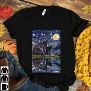 Bears and moon Starry Night poster