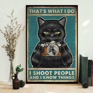 Black cat that’s what I do I shoot people and I know things poster