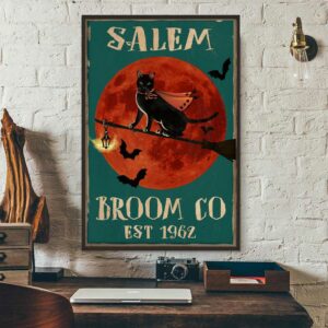 Black cat witch salem broom co est 1962 poster 3