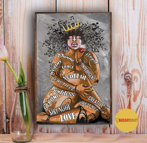 Black chubby girl I am good beautiful unique strong important poster