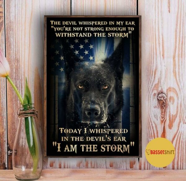 Black dog the devil whispered in my ear I am the storm poster