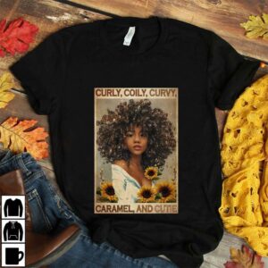 Black girl curly coily curvy caramel and cutie poster